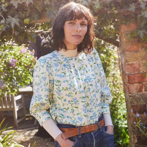 Cath Kidston Tops - Forget Me Not Pretty Printed Blouse - Cath Kidstono